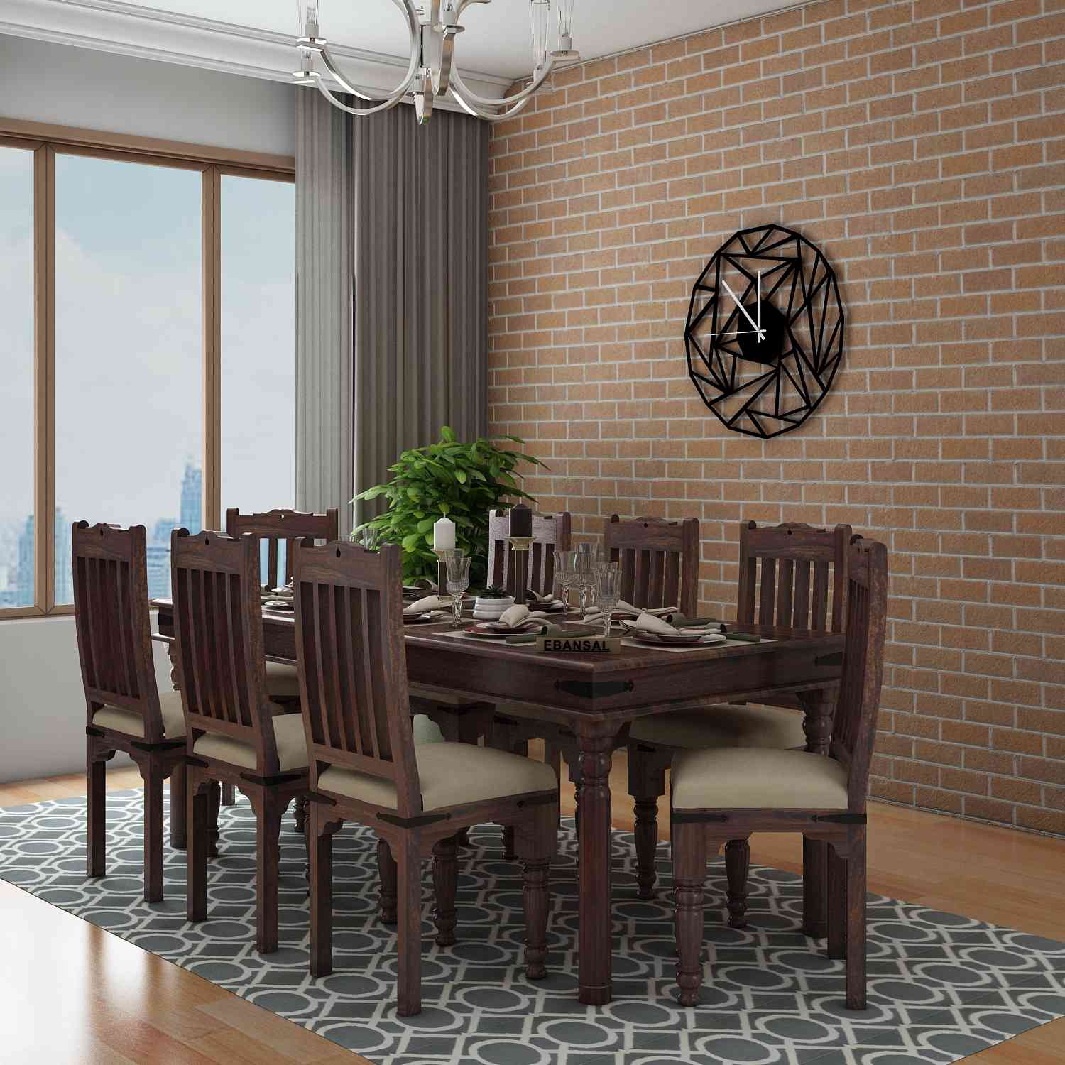 Luvano Walnut Dining Set